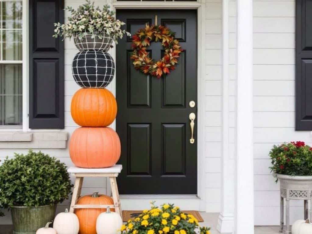 fall front porch pumpin tower