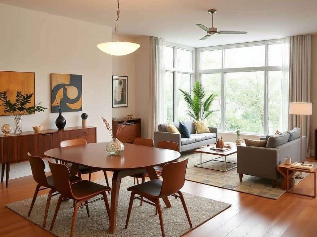 cozy_dining_room living_room_combo_Mid-Century style