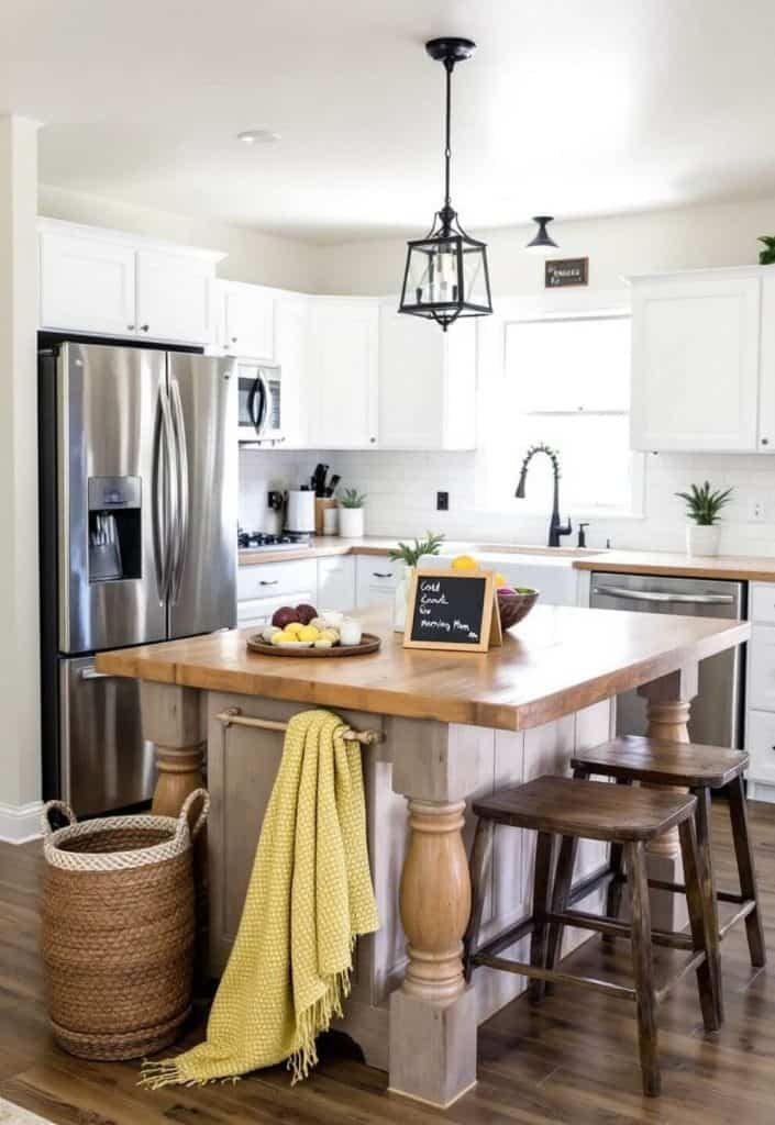cozy_kitchen_island_idea with Chalkboard