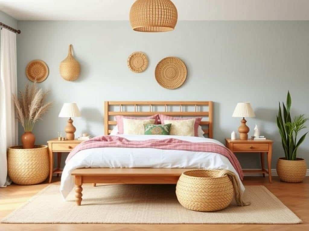 boho_bedroom_with_Woven_Baskets