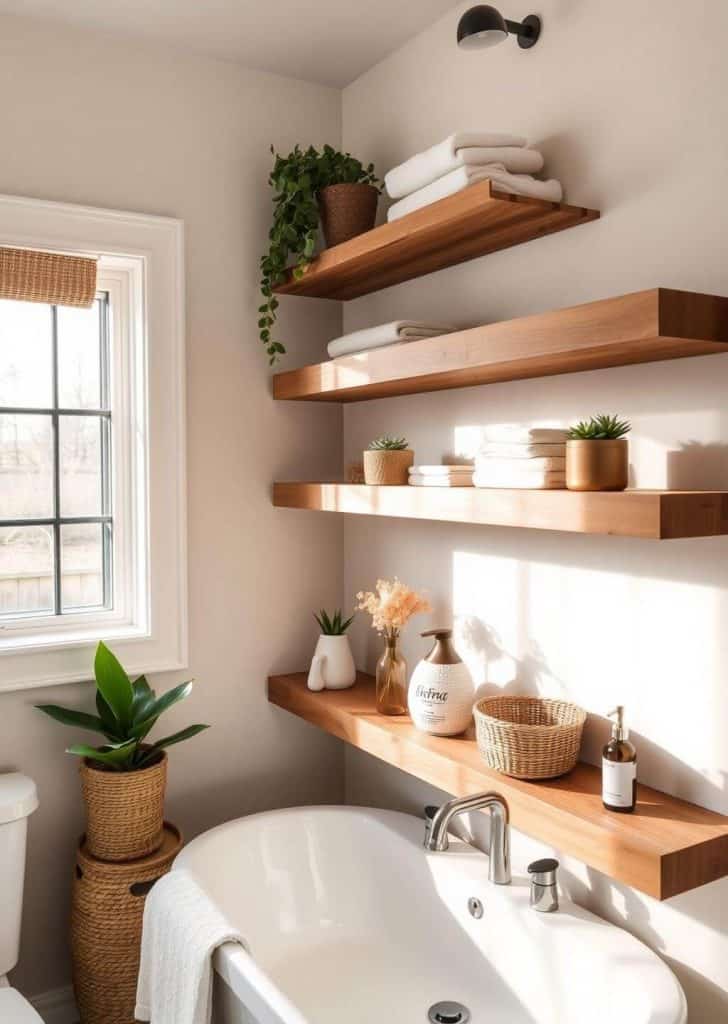cozy_bathroom_floating_wooden_shelves (1)