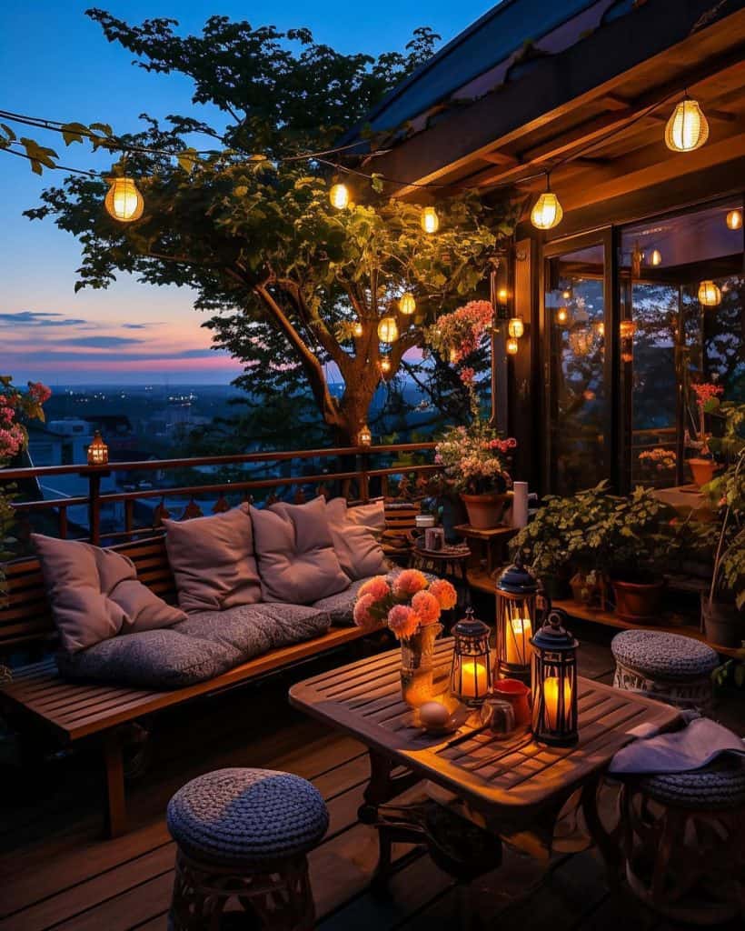 balcony lightning ideas