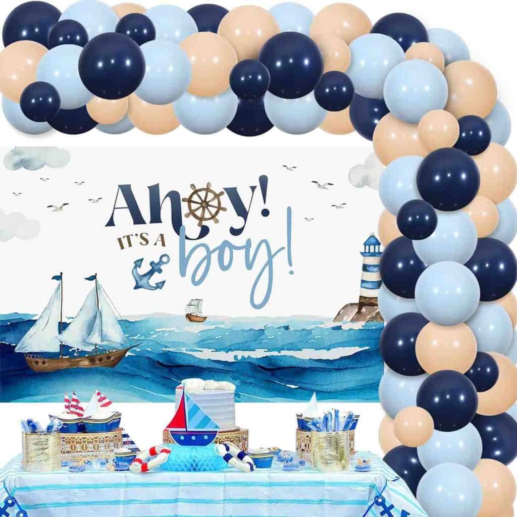 nautical boy baby shower decor