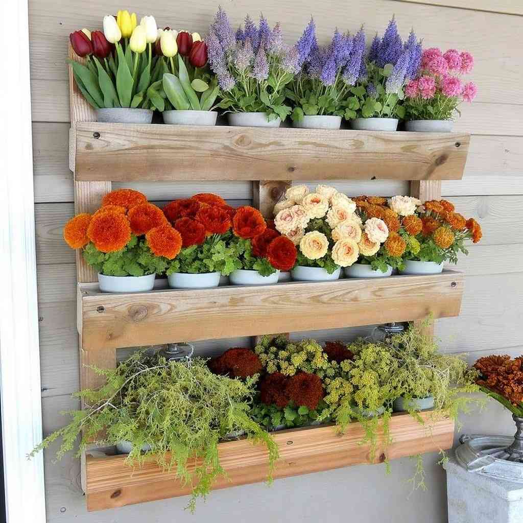 17. Seasonal Flower Pallet Display