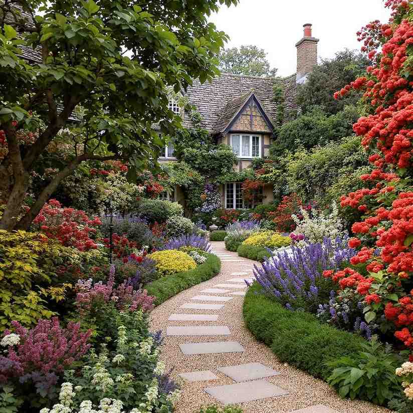 Winding Pathway cottage garden idea