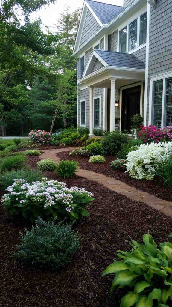 Front_Yard_Landscaping_ Mulched Planting Area