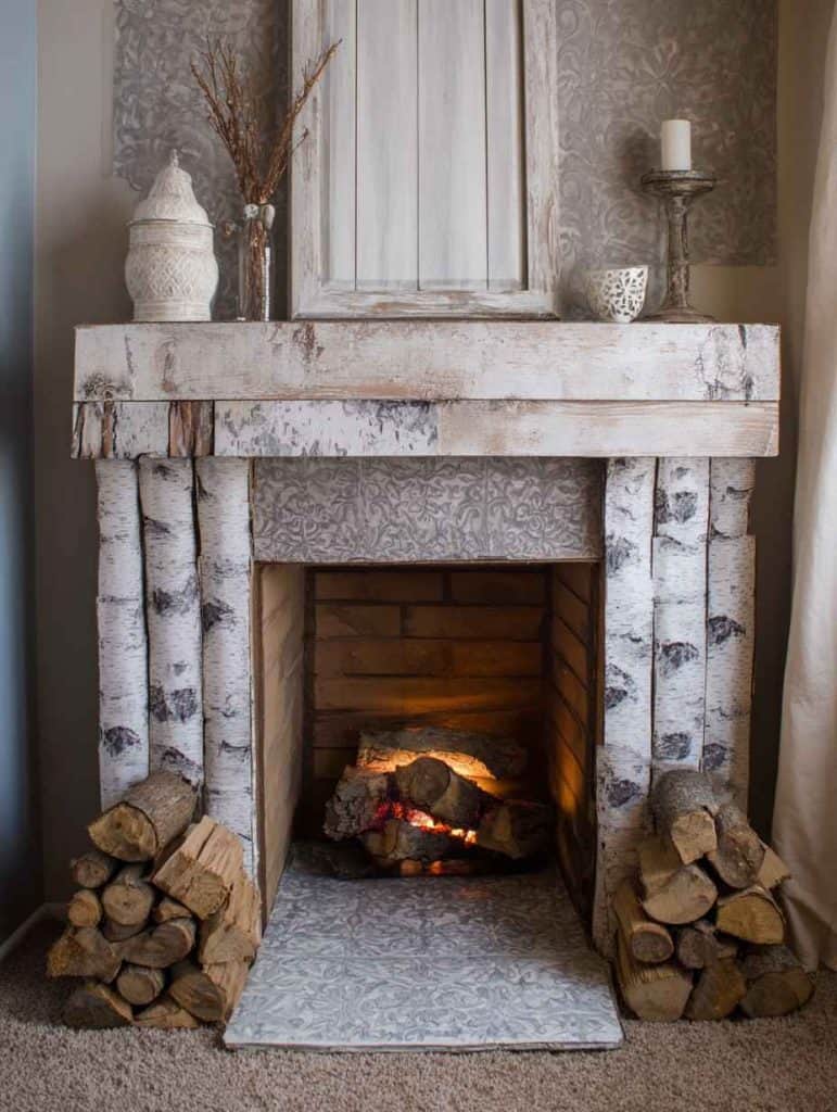 DIY_Cardboard_Fireplace_Rustic_Farmhouse_Charm