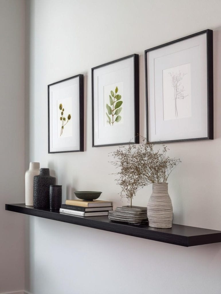 Picture_Ledge_Layout_Ideas. Black Frame Modern Edge
