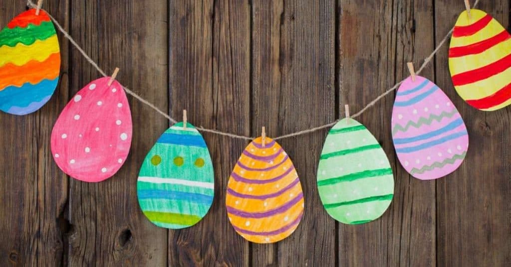 Easter Garland with Paper Eggs