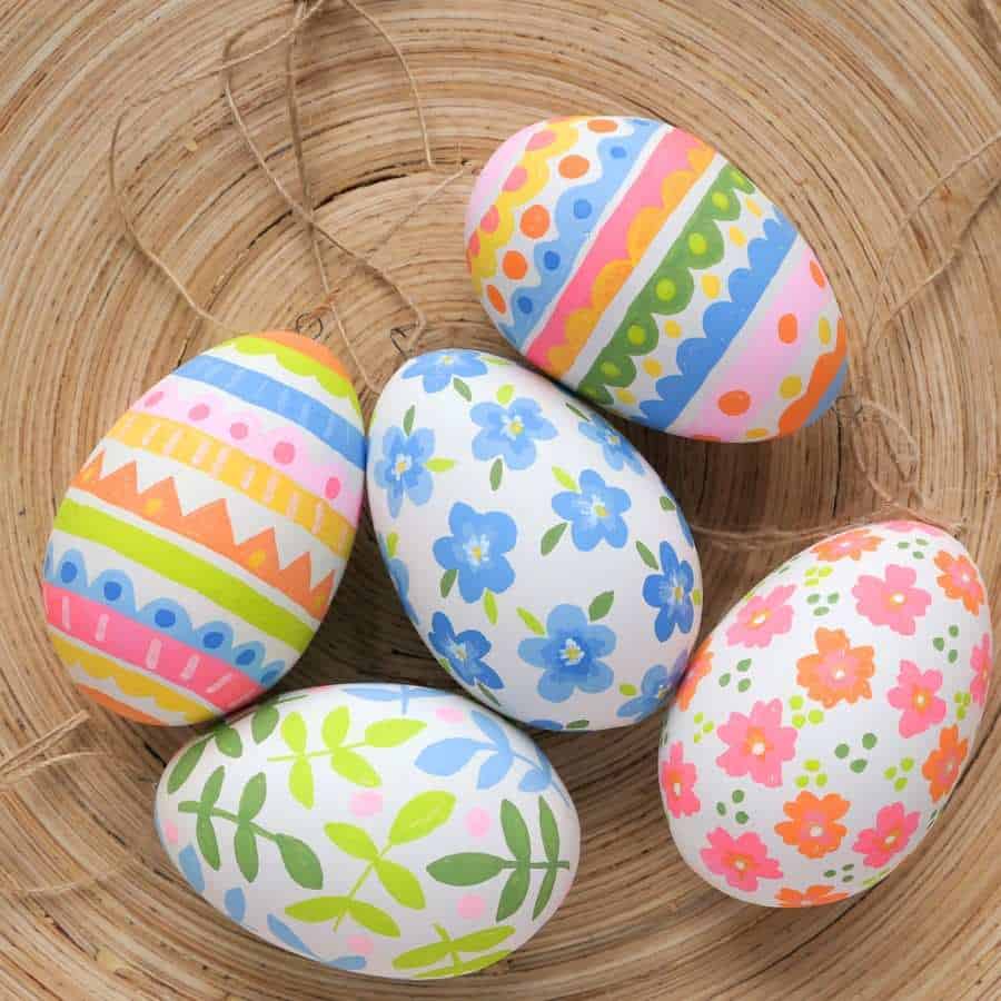 Hand-Painted Pastel Eggs