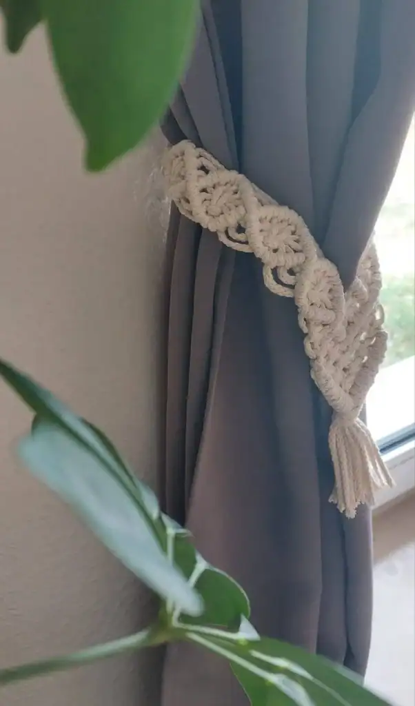 macrame tiebacks for curtains for rv