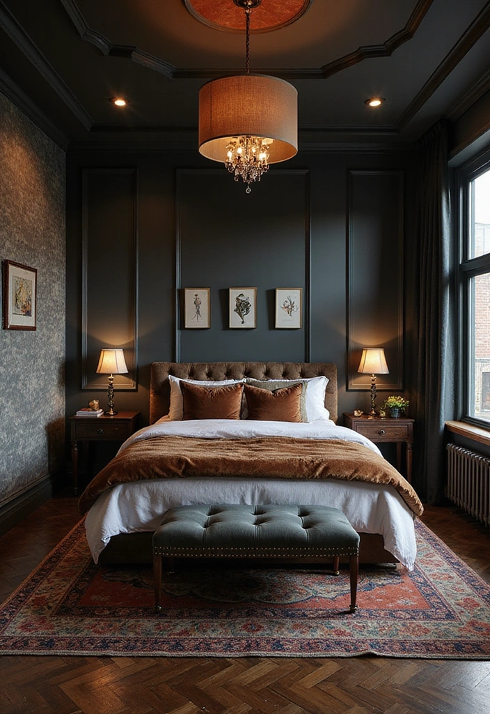 20 Unique Bedroom Styles for Men That You'll Wish You Knew Sooner! - 15. Masculine Glam