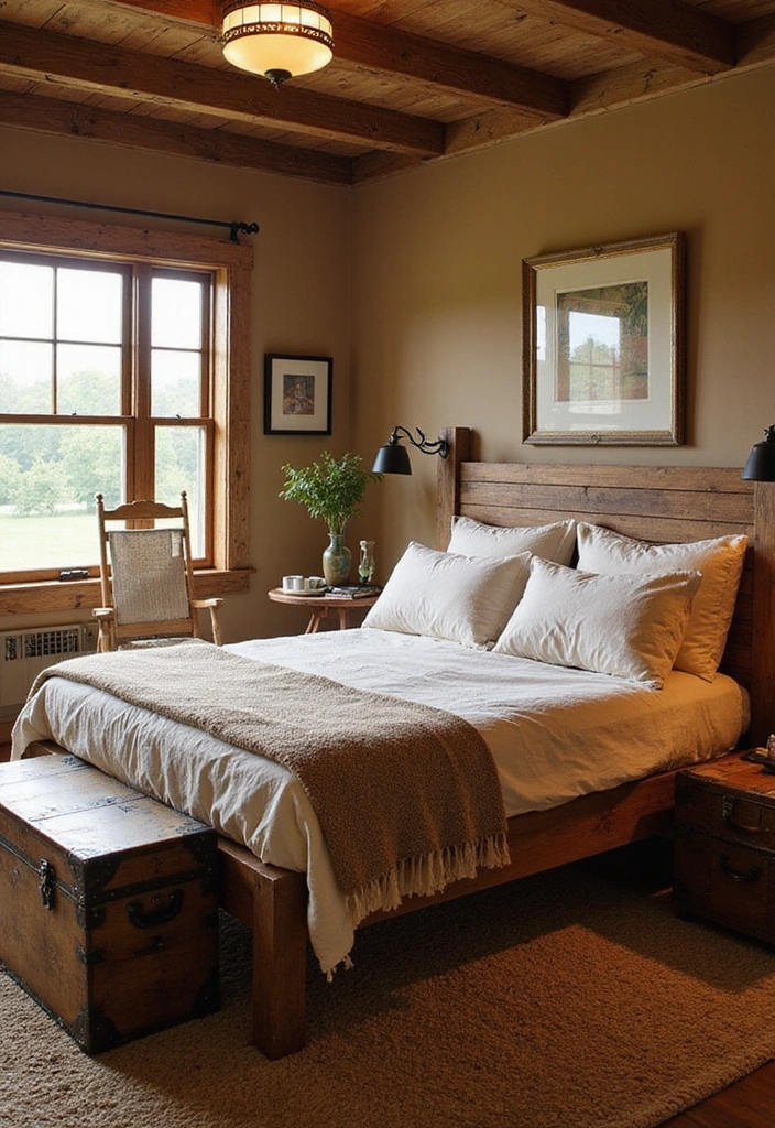 20 Unique Bedroom Styles for Men That You'll Wish You Knew Sooner! - 3. Rustic Retreat