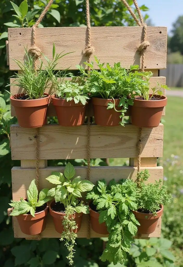 31 DIY Garden Decor Ideas: Spruce Up Your Green Space with a Dash of Fun! - 2. Hanging Herb Garden