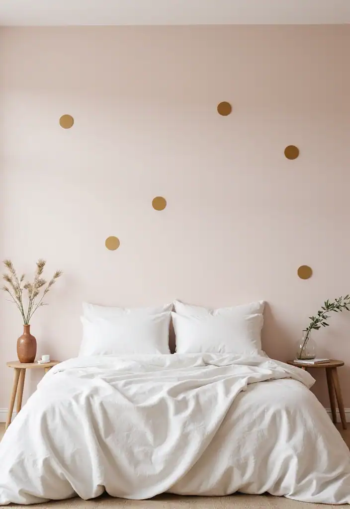 21+ Modern Wall Painting Ideas for Your Bedroom That Will Take Your Breath Away! - 21. Minimalist Dots