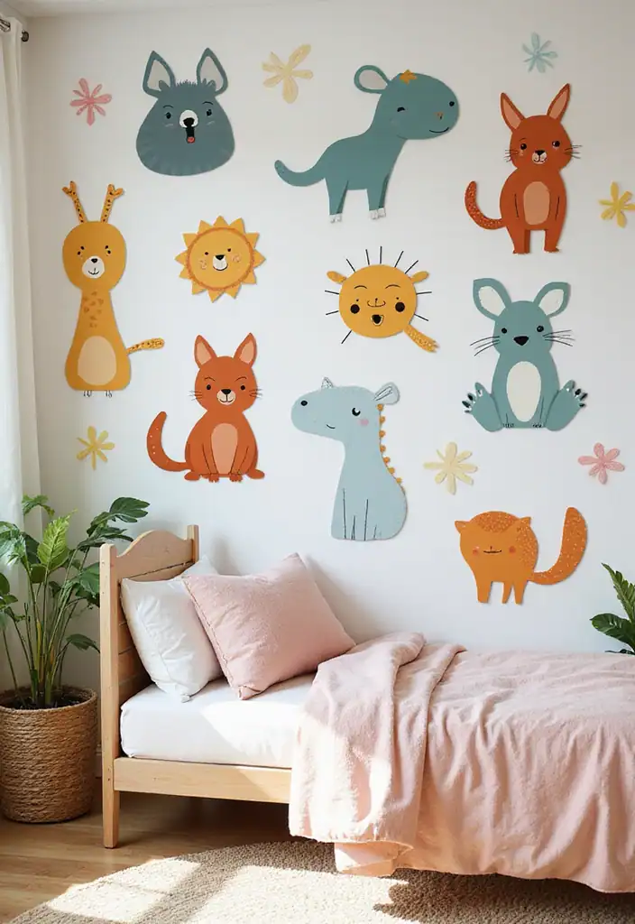 21+ Modern Wall Painting Ideas for Your Bedroom That Will Take Your Breath Away! - 10. Whimsical Illustrations