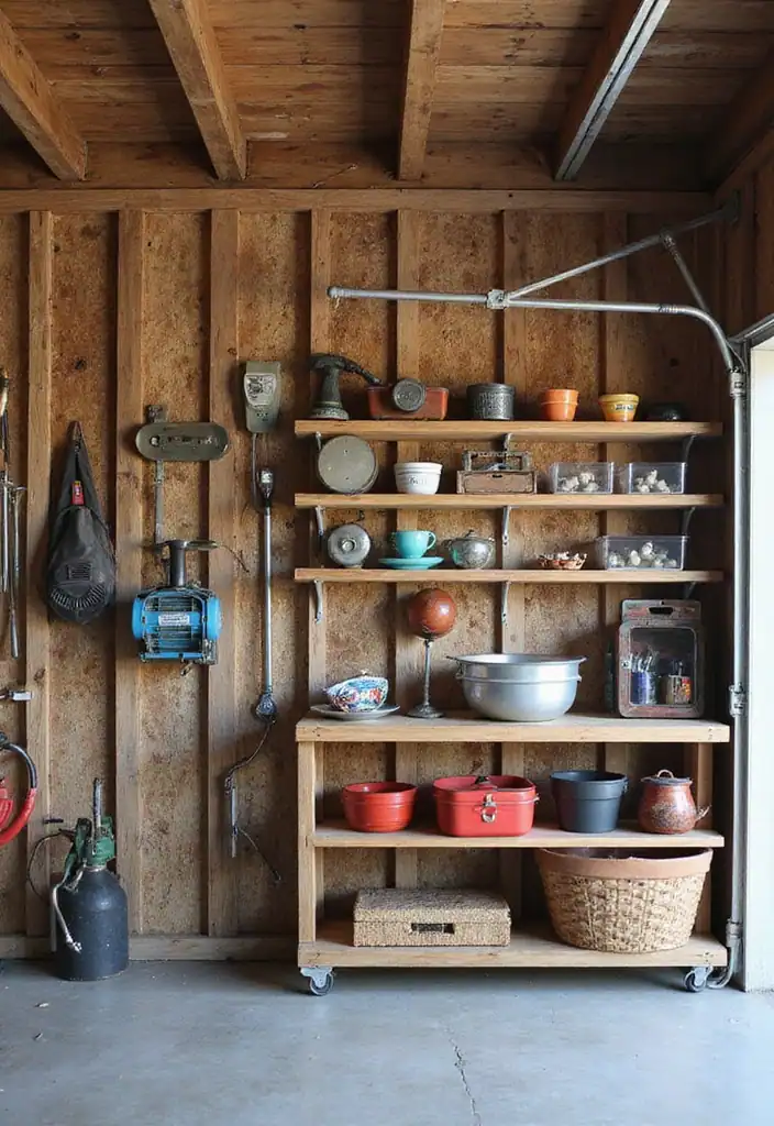21 Garage Organization DIY Ideas You Can Do in Minutes (Number 7 Will Blow Your Mind!) - 17. Reclaimed Wood for Unique Shelving