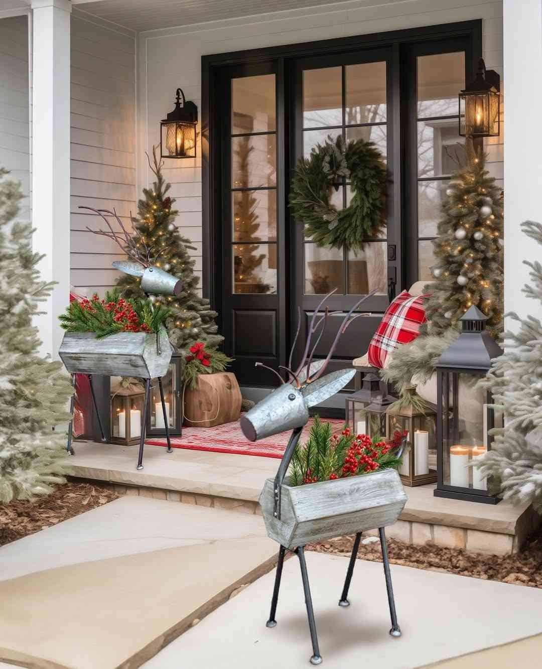 christmas front porch decor ideas